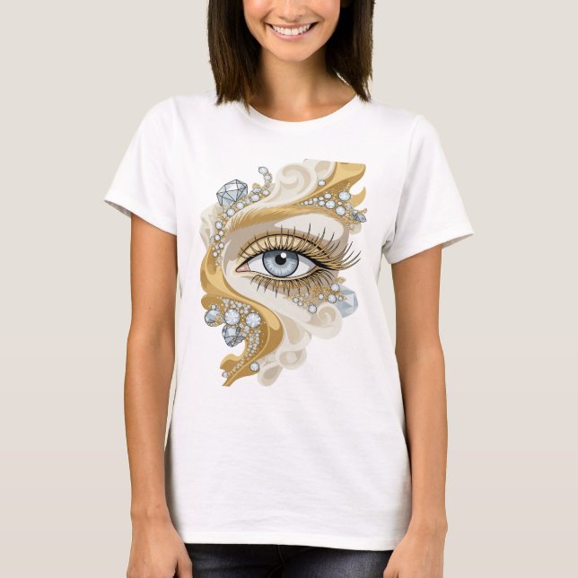Skarp Silver ABSTRAKT KONST Modern Design v2 T Shirt (Framsida)