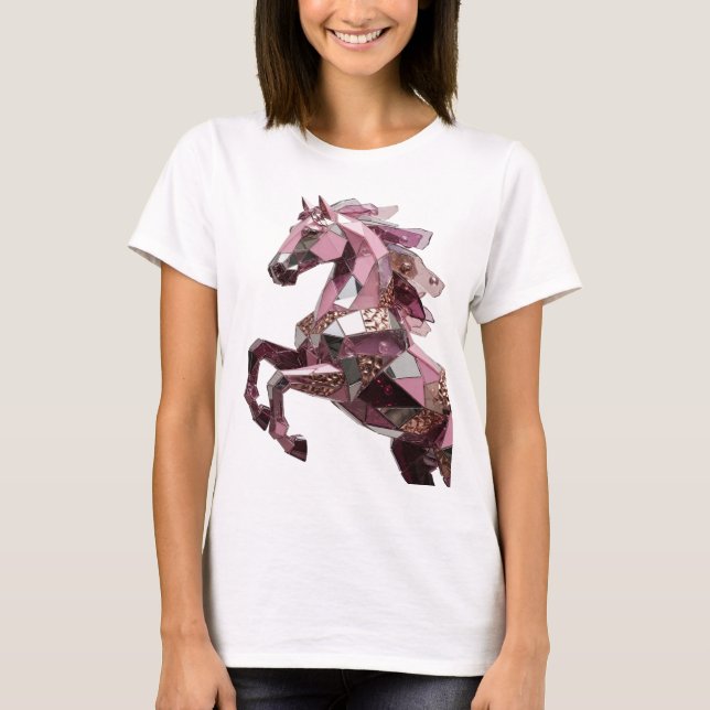 Skarp Silver ABSTRAKT KONST Statement Design T Shirt (Framsida)