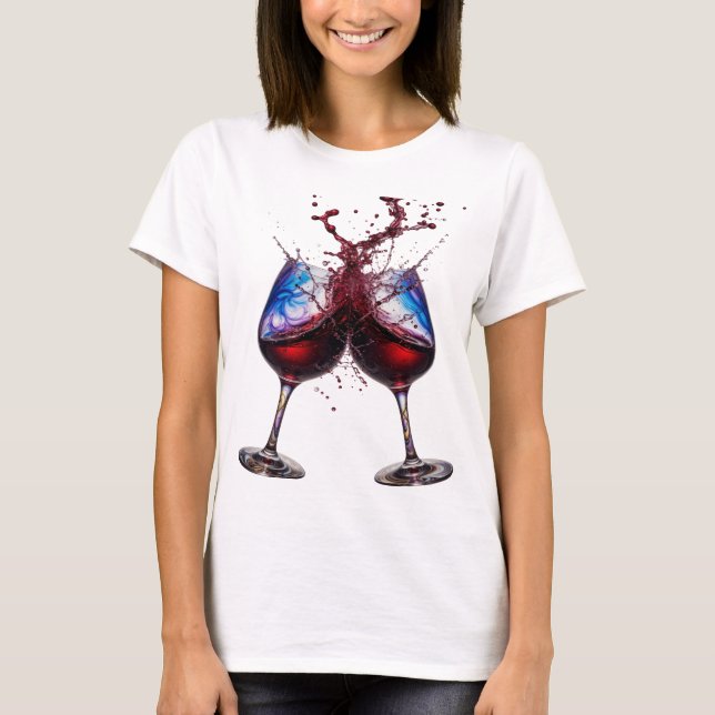 Skarp Silver CHEERS Textdesign T Shirt (Framsida)