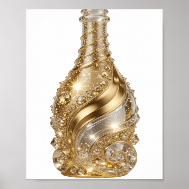 Skarp Silver GYLLENE GLAMOUR Poster (Framsidan)