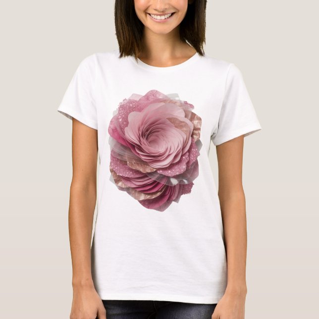 Skarp Silver RÖD ROS Anpassad Design T Shirt (Framsida)
