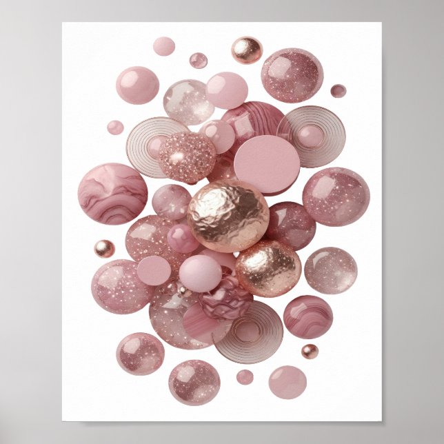 Skarp Silver RÖDA BOLLAR OCH STJÄRNOR Poster (Framsidan)