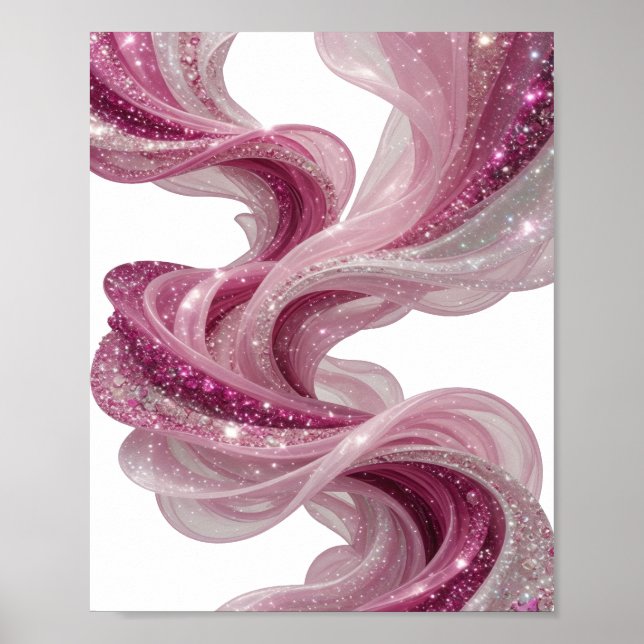 Skarp Silver WAVE-design Poster (Framsidan)