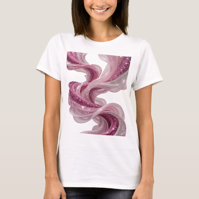 Skarp Silver WAVE Design T Shirt (Framsida)