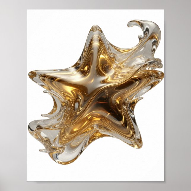 Skarp Silver WHISKY STAR Design Poster (Framsidan)