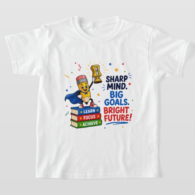 Skarp Sinnesstor Målsättning Ljus Framtid Examen T Shirt (Laydown)