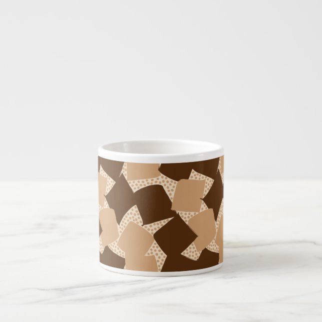 Skarp start: Abstrakt geometrisk solnedgång Havana Espressomugg (Framsidan)