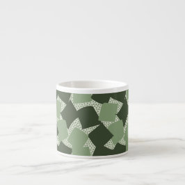 Skarp start: Abstrakt geometrisk vintage-salvia Espressomugg