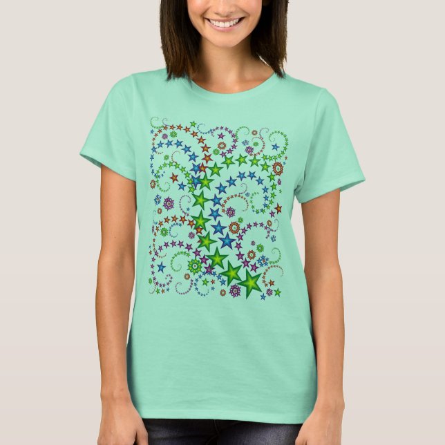 skarp stjärna t-shirt (Framsida)