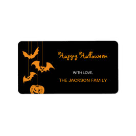 Skarpårar Halloween-giftetiketter Adressetikett
