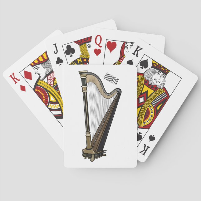 Skarpens tecknad illustration casinokort (Baksidan)