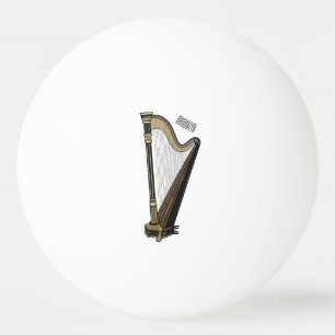 Skarpens tecknad illustration pingisboll