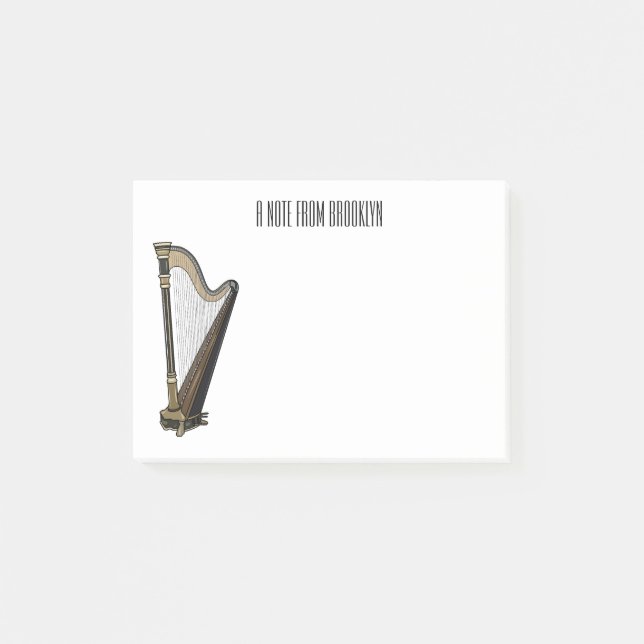 Skarpens tecknad illustration post-it block (Framsida)