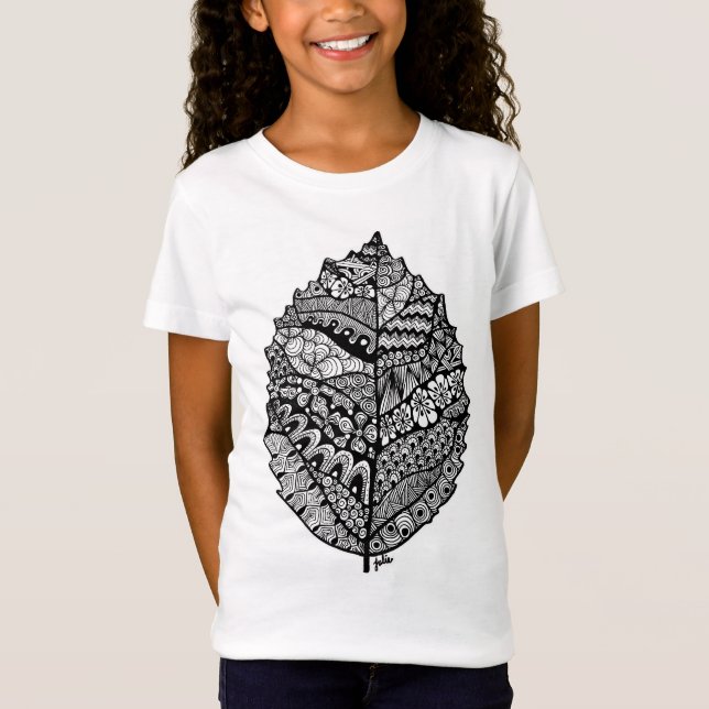Skarpor för Löv-design T-shirt (Framsida)