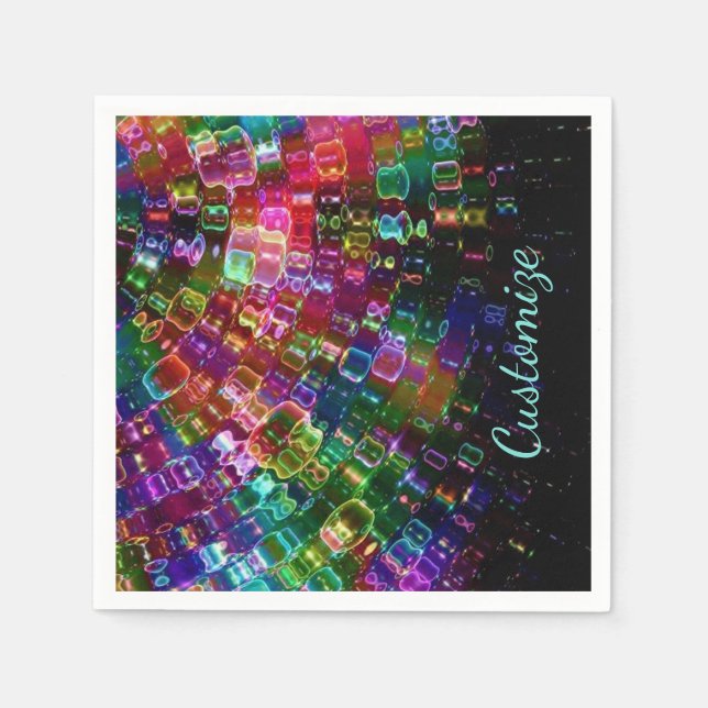 Skarpt glaserad Spiral Napkins Pappersservett (Framsidan)