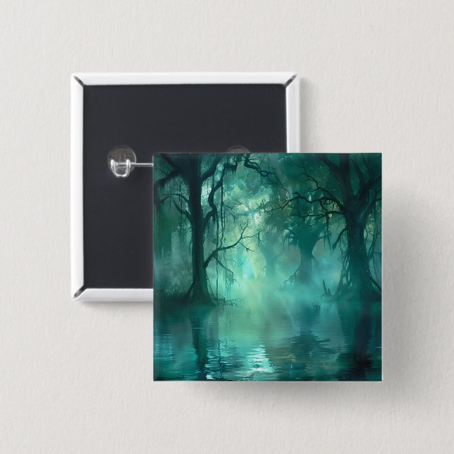 Skarpt Grönt Knapp (Framsida & baksida)