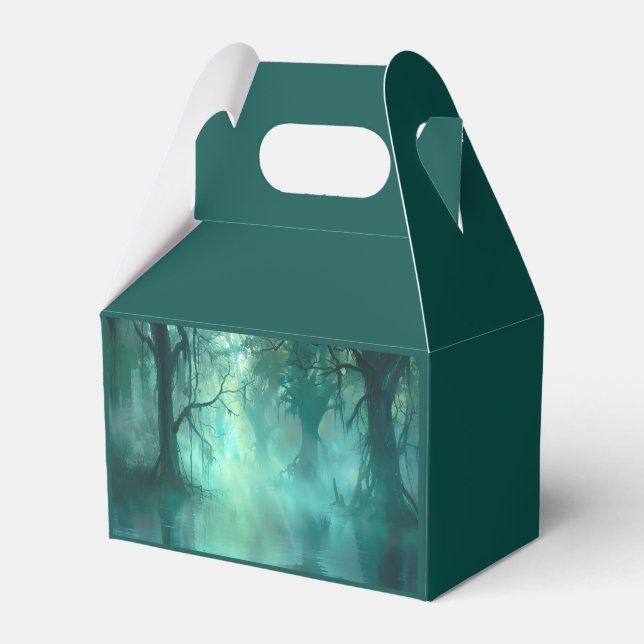 Skarpt Grönt Presentaskar (Framsidan Sidan)