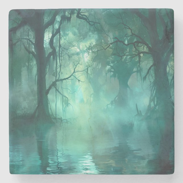 Skarpt Grönt Stenunderlägg (Framsidan)