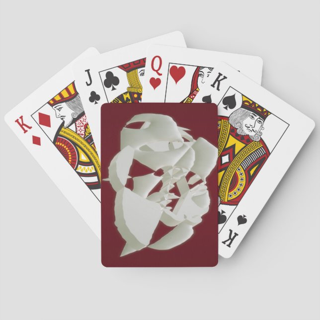 Skarpt marmor abstrakt modern konst vit plommon casinokort (Baksidan)