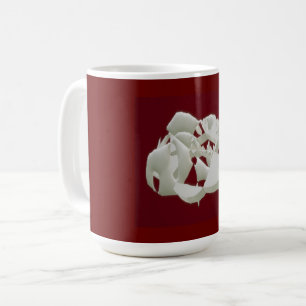 Skarpt marmor abstrakt modern konst vit plommon kaffemugg