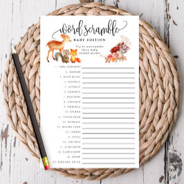 Skarpt Pappert jakkort för trädjur Baby Ord Flygblad