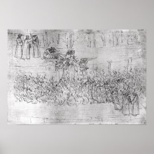 Skärseld från "den gudomliga komedin" vid Dante Poster