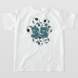 Skarskiktnummer på gruppen tealfotbollar t shirt