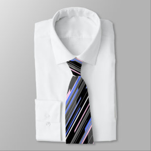 Skarvar med Geometric Stripe Black Two-sided Slips
