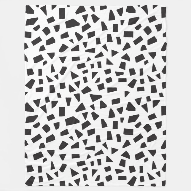 Skarvar - svartvitt fleecefilt (Framsidan)