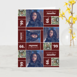 Skarvkort för kvadratfoto i Studenten-klass - årsk Kort