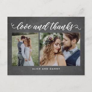 Skarvkort för vykort i Kärlek Tack