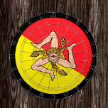 Skarvkort och slimmad Flagga/spelkort Darttavla<br><div class="desc">Dartboard: Sicilianska och sicilianska flagga darts,  familjejordspel - kärlek mitt land,  sommarspel,  helgdag,  fars dag,  födelsedagsfest,  college studenter/roligtar</div>