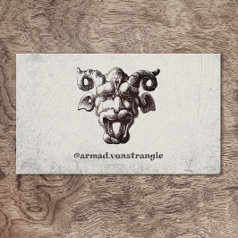 Skary Ansikte med horn Visitkort