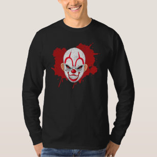 Skary Creepy Clown Ansikte Halloween Clowns Nose F T Shirt