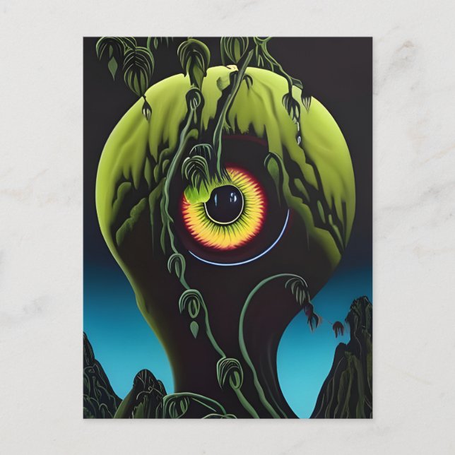 Skary Eyeball Plant-vykort Vykort (Framsida)