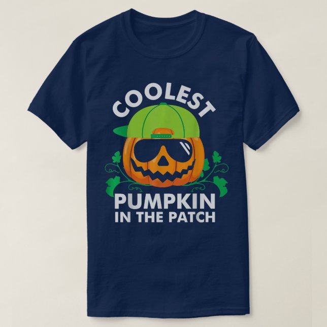 Skary Halloween-formblåsare med graverad pumpkin T Shirt (Design framsida)