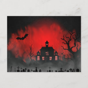 Skary Halloween Nattvykort Vykort