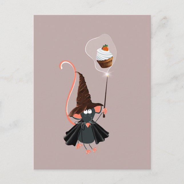 Skary Halloween Nattvykort Vykort (Framsida)