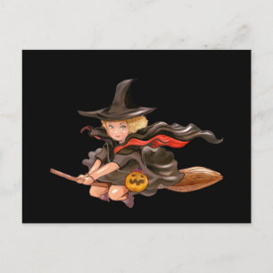 Skary Halloween Nattvykort Vykort