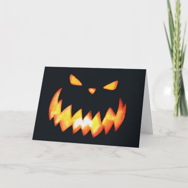 Skary Halloween-pumpningskort Kort (Framsida)