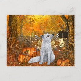 Skary Halloween-vykort med Fairy Fox Vykort