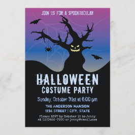 Skary Haunted Halloween Costume Party-inbjudan Inbjudningar