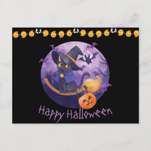 Skary Kattunge Halloween-vykort Vykort