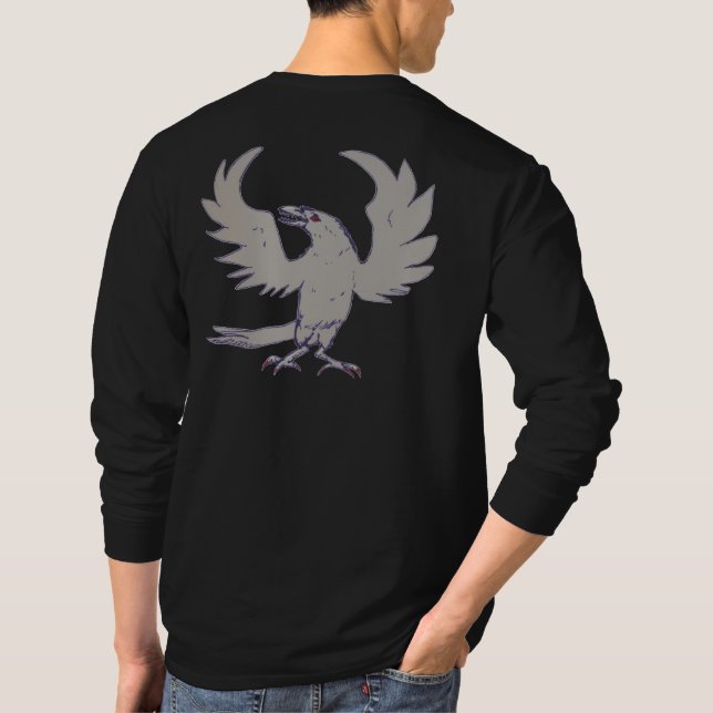 Skary Kråka Red Ögon Shirts Tröja (Baksida)