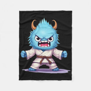 Skary Martial Arts Fighter Karate Boxer Comt Kung Fleecefilt