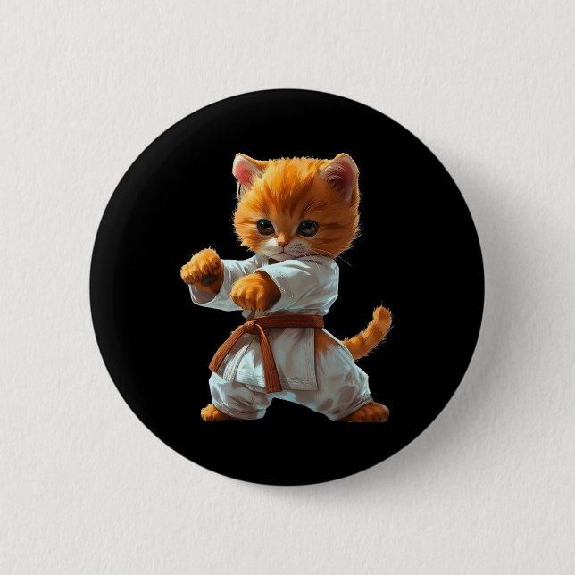 Skary Martial Arts Fighter Karate Boxer Comt Kung Knapp (Framsida)