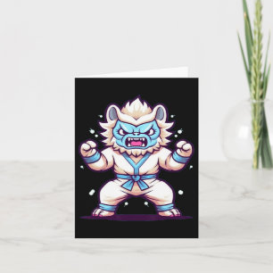 Skary Martial Arts Fighter Karate Boxer Comt Kung Kort