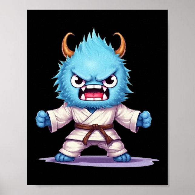 Skary Martial Arts Fighter Karate Boxer Comt Kung Poster (Framsidan)