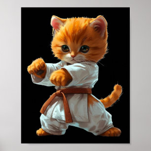 Skary Martial Arts Fighter Karate Boxer Comt Kung Poster