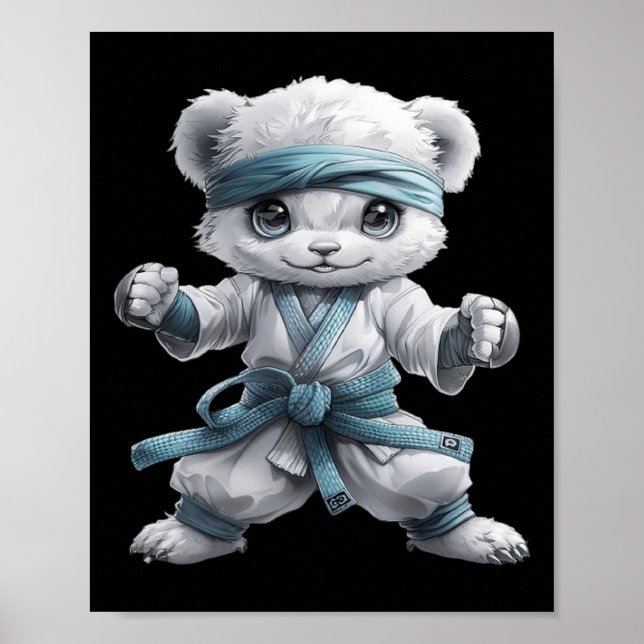Skary Martial Arts Fighter Karate Boxer Comt Kung Poster (Framsidan)